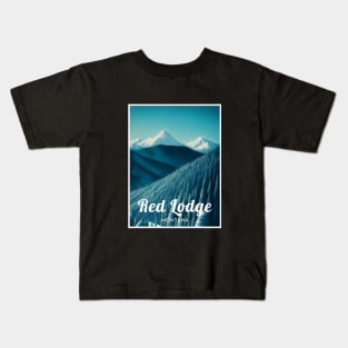 Red Lodge Mountain Montana Ski Kids T-Shirt